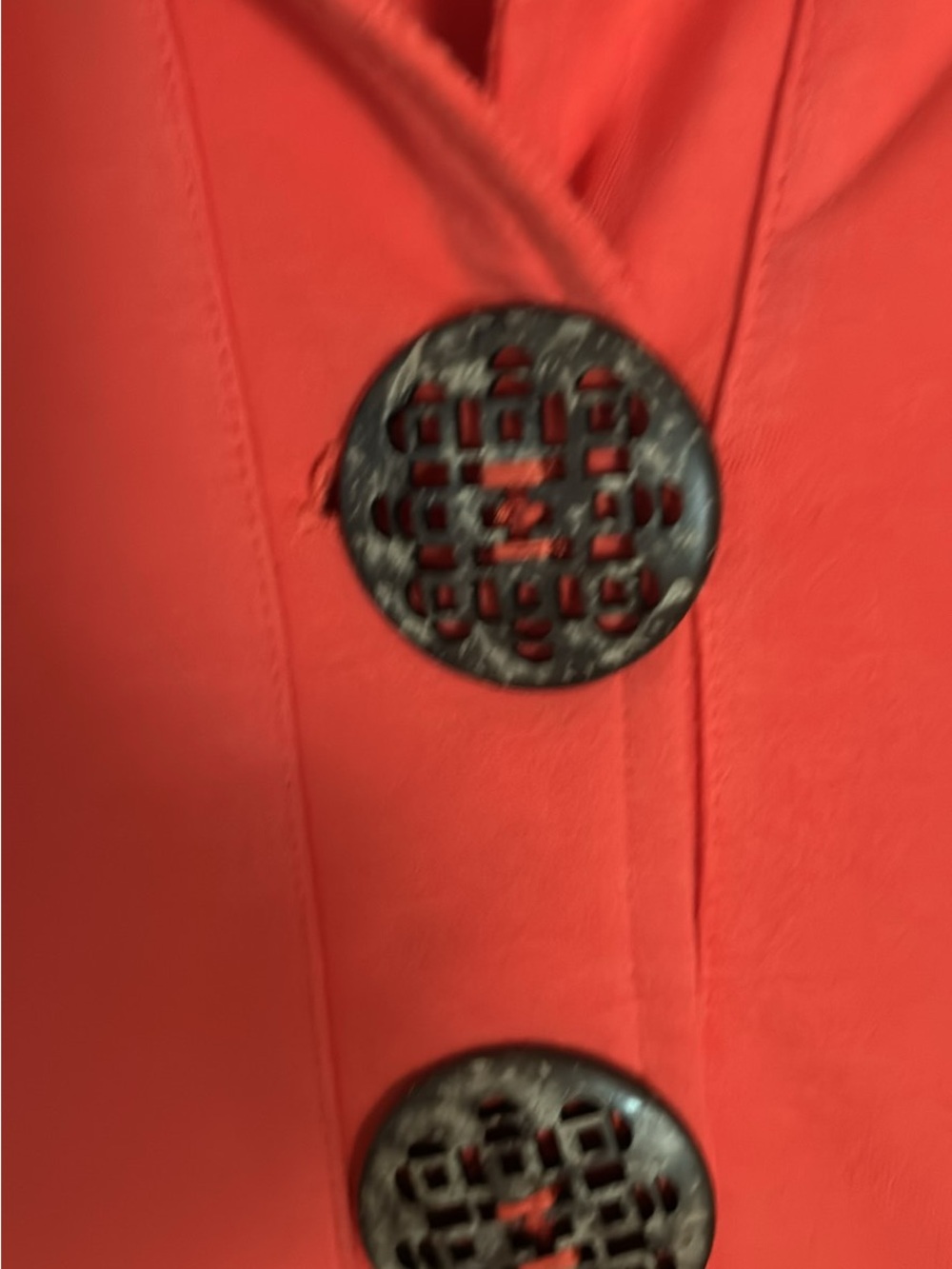 neon buddha orange Button-Front Blazer - Picture 4 of 6